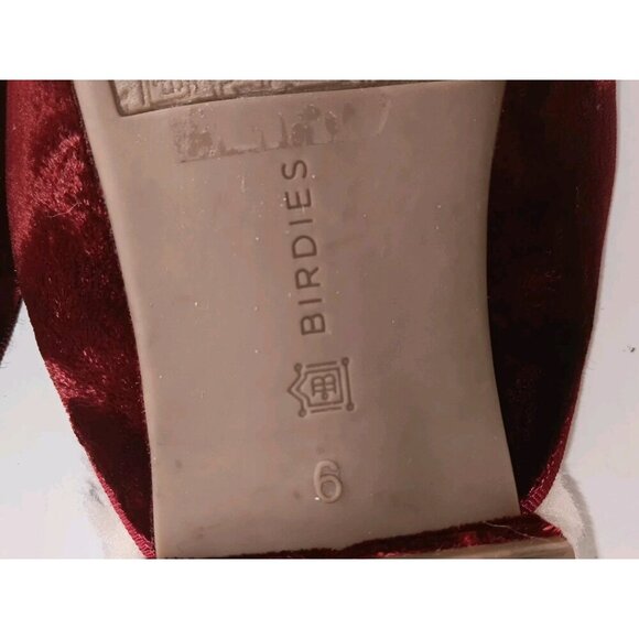 Birdies Women's The Phoebe Slip-On Mules Wild Berry   Red Velvet Faux Fur Sz 6 - Picture 8 of 9